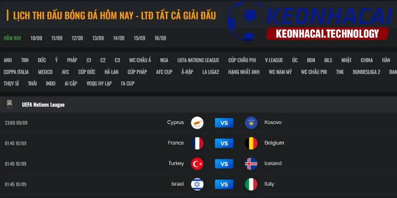 Phương pháp xem lịch thi đấu bóng đá hiệu quả